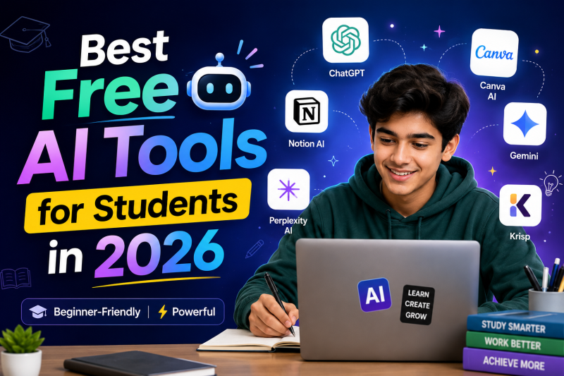 Best Free AI Tools for Students in 2026 (Beginner-Friendly & Powerful)